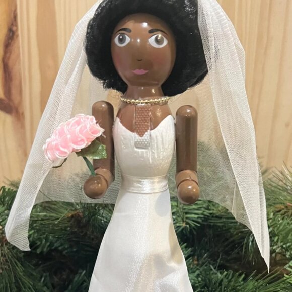 Ethnic Bride Nutcracker Christmas Mantel Decoration Holiday Gift - Picture 3 of 7